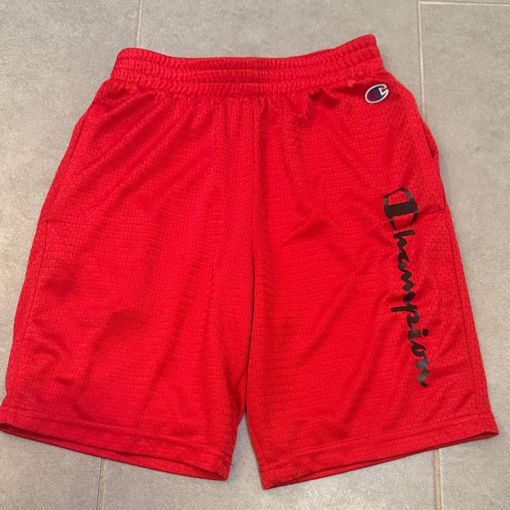 Champion Men's Athletic Shorts in Vibrant Red